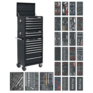 Sealey Superline PRO® Tool Chest Combination 14 Drawer with 1179pc Tool Kit - Black (SPTCOMBO2)