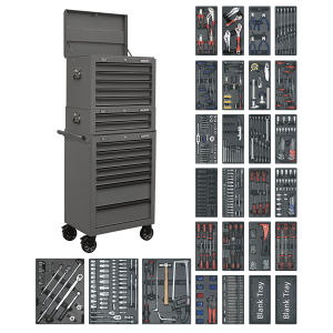 Sealey Superline PRO® Tool Chest Combination 14 Drawer with 1179pc Tool Kit - Grey (SPTGRCOMBO1)