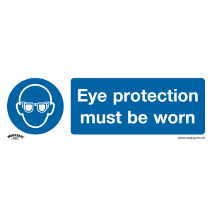 Sealey Worksafe® Eye Protection Must Be Worn Safety Sign - Rigid Plastic (SS11P1)