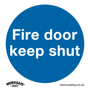 Sealey Worksafe® Fire Door Keep Shut Safety Sign - Rigid Plastic (SS1P1)