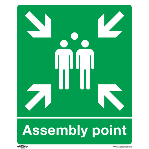 Sealey Worksafe® Assembly Point Safety Sign - Rigid Plastic (SS37P1)