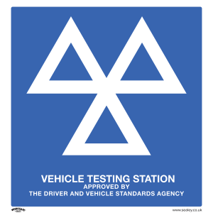 Sealey Worksafe® MOT Testing Station Safety Sign - Rigid Plastic (SS51P1)