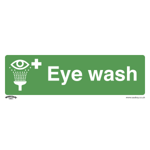 Sealey Worksafe® Eye Wash Safety Sign - Rigid Plastic (SS58P1)