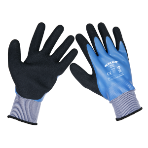 Sealey Worksafe® Waterproof Latex Gloves, Large - Pack of 6 Pairs (SSP49L/6)