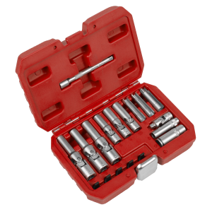 Sealey Glow Plug Socket Set 18pc 1/4"Sq & 3/8"Sq Drive (SX4031)