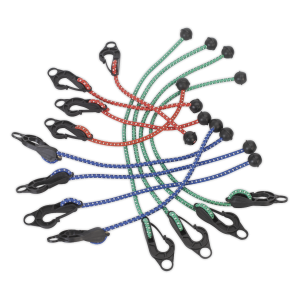Sealey Assorted Tarpaulin Bungee Cord Set 12pc (TARP12)