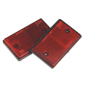 Sealey Reflex Reflector Oblong Red - Pack of 2 (TB24)