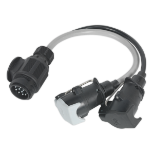 Sealey Conversion Lead 13-Pin Euro to 7-Pin N & S Type Plugs 12V (TB55)