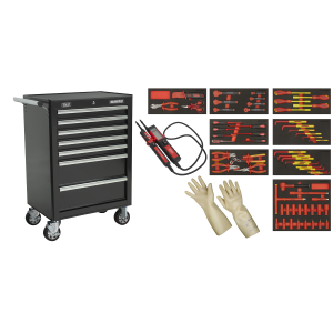 Sealey Rollcab 7 Drawer with Insulated Tool Kit 63pc (TBTECOMBO2)