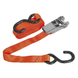 Sealey Ratchet Strap Polyester Webbing with S-Hook 25mm x 4.5m 800kg Breaking Strength (TD0845S)