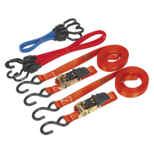 Sealey Ratchet Strap & Bungee Cord Set 6pc (TD285SBD)