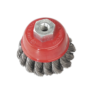 Sealey 65mm Twist Knot Wire Cup Brush M10 x 1.5mm (TKCB65)