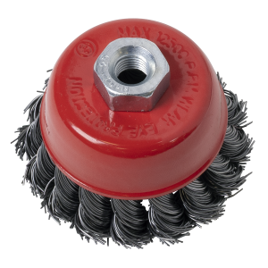 Sealey 65mm Twist Knot Wire Cup Brush M10 x 1.25mm (TKCB652)