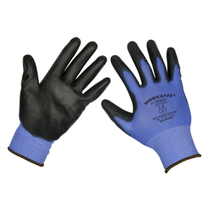 Sealey Worksafe® Lightweight Precision Grip Gloves, Large - Pack of 6 Pairs (TSP117L/6)