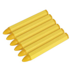 Sealey Tyre Marking Crayon, Yellow - Pack of 6 (TST14)