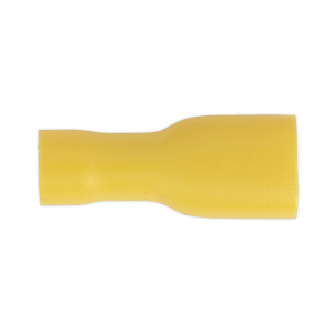 Sealey Fully Insulated Female Terminal 6.3mm, Yellow - Pack of 100 (YT11)