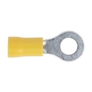 Sealey Easy-Entry Ring Terminal 6.4mm (1/4"), Yellow - Pack of 100 (YT19)