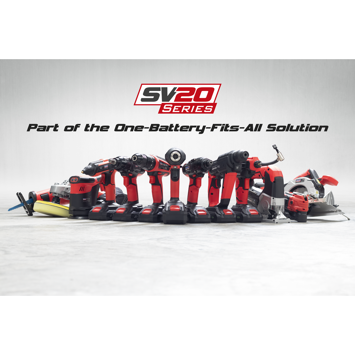 Sealey 2 x SV20 Series Cordless Power Tool Kit 20V - 2 Batteries (CP20VCOMBO12)