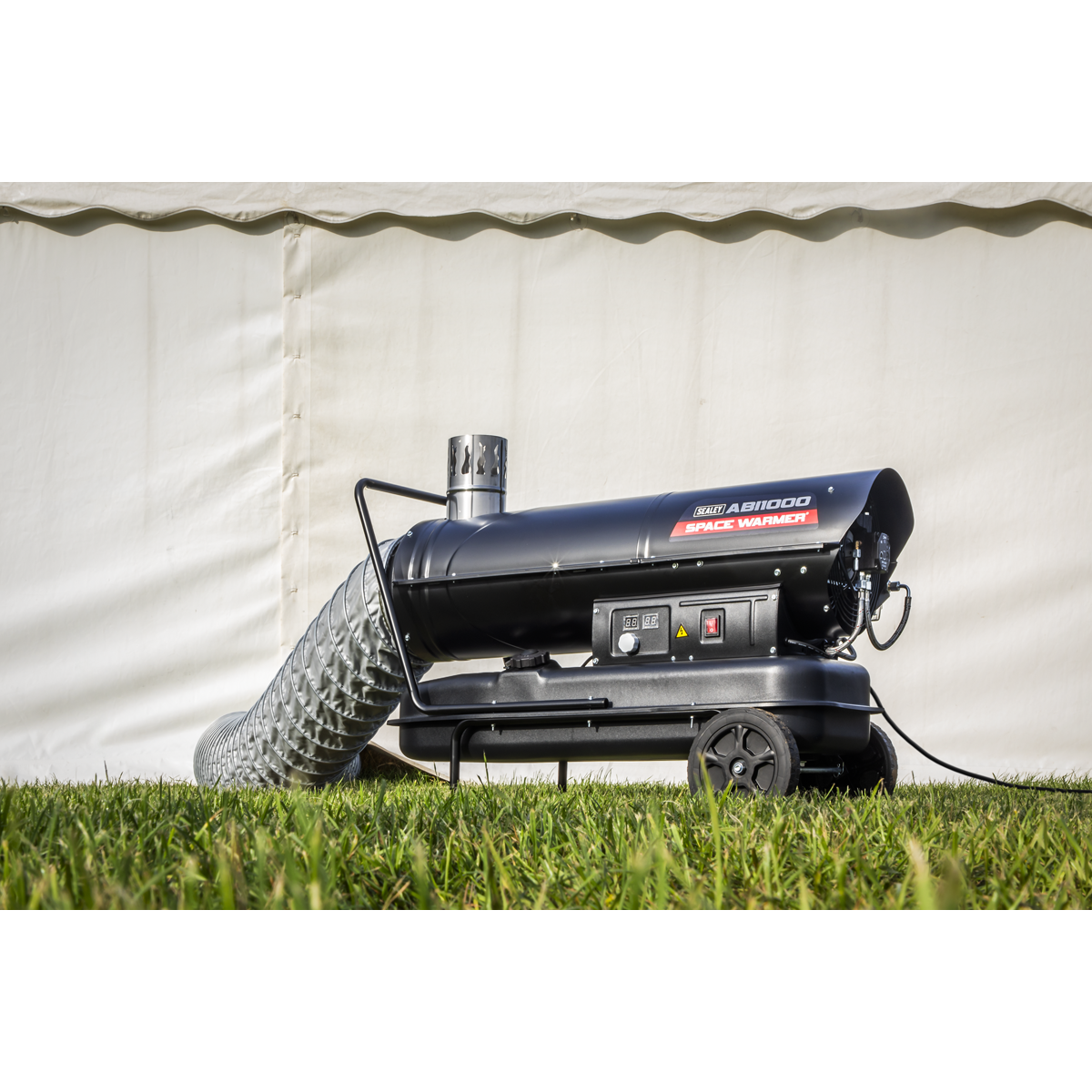 Sealey Space Warmer® Indirect Kerosene/Diesel Heater with Wheels 102,000Btu/hr (ABI1000) - Image 7