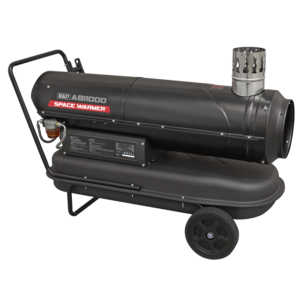 Sealey Space Warmer® Indirect Kerosene/Diesel Heater with Wheels 102,000Btu/hr (ABI1000) - Image 6