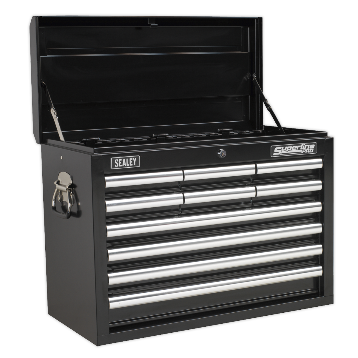 Sealey Superline PRO® Topchest 10 Drawer with 140pc Tool Kit - Black (AP33109BCOMBO)