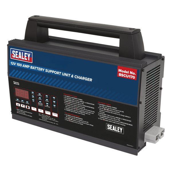 Sealey 12V Battery Support Unit & Charger 100A (BSCU170) - Image 5