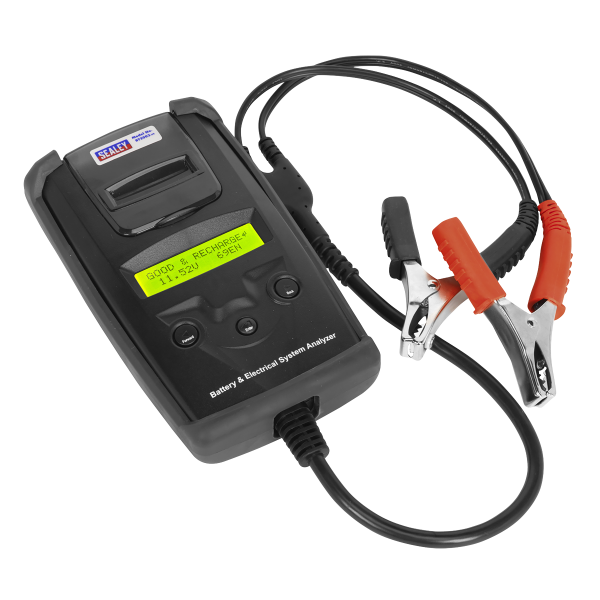 Sealey Digital Battery & Alternator Tester with Printer 6/12/24V (BT2003) - Image 6