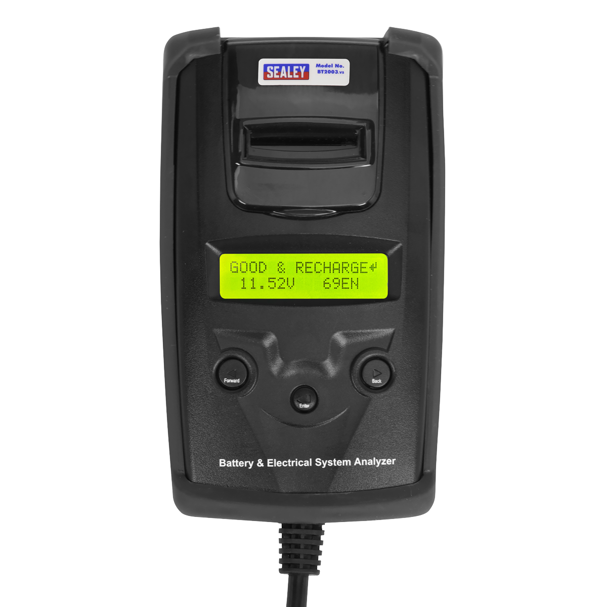 Sealey Digital Battery & Alternator Tester with Printer 6/12/24V (BT2003) - Image 4