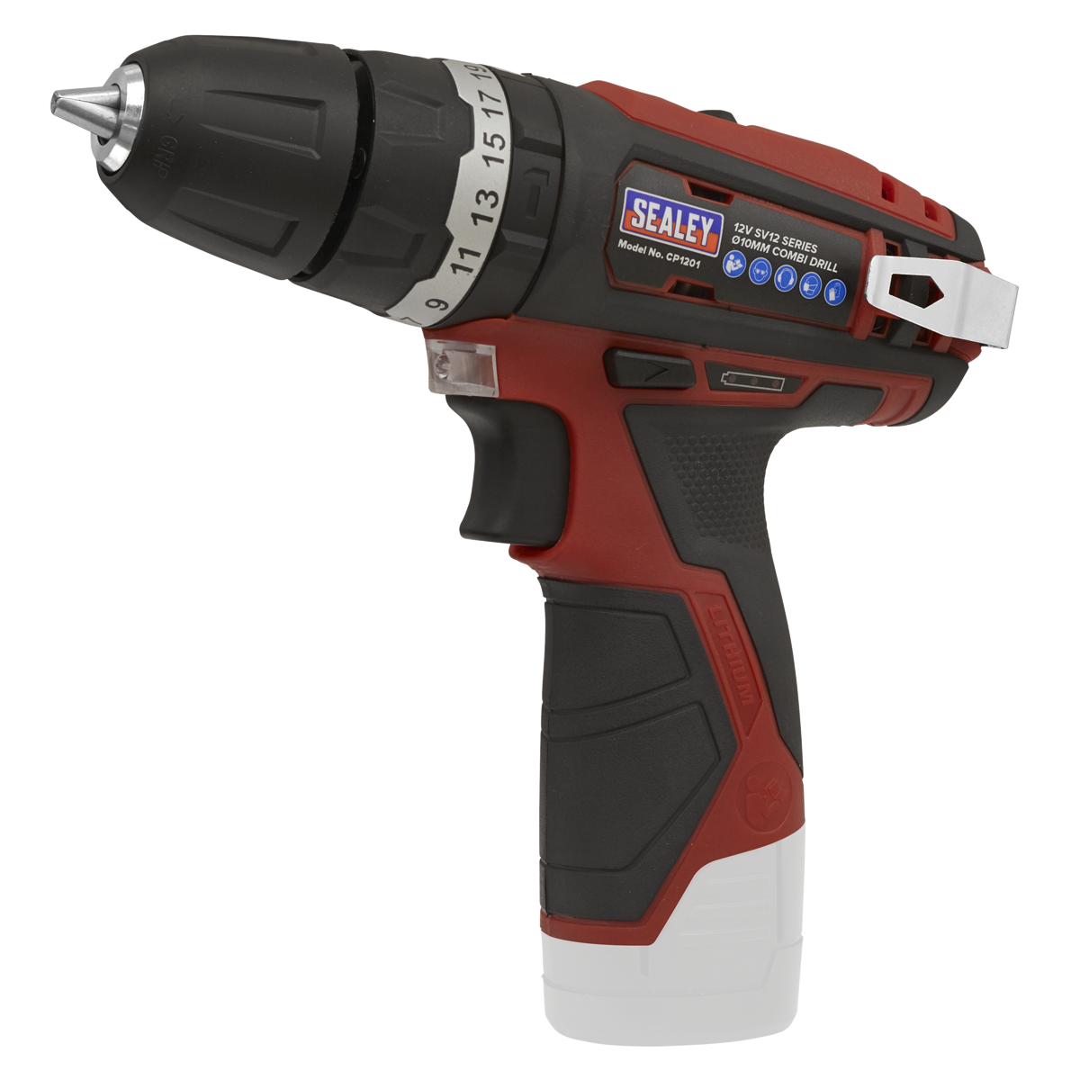 Sealey 4 x SV12 Series Cordless Power Tool Kit 12V - 2 Batteries (CP1200COMBO) - Image 10