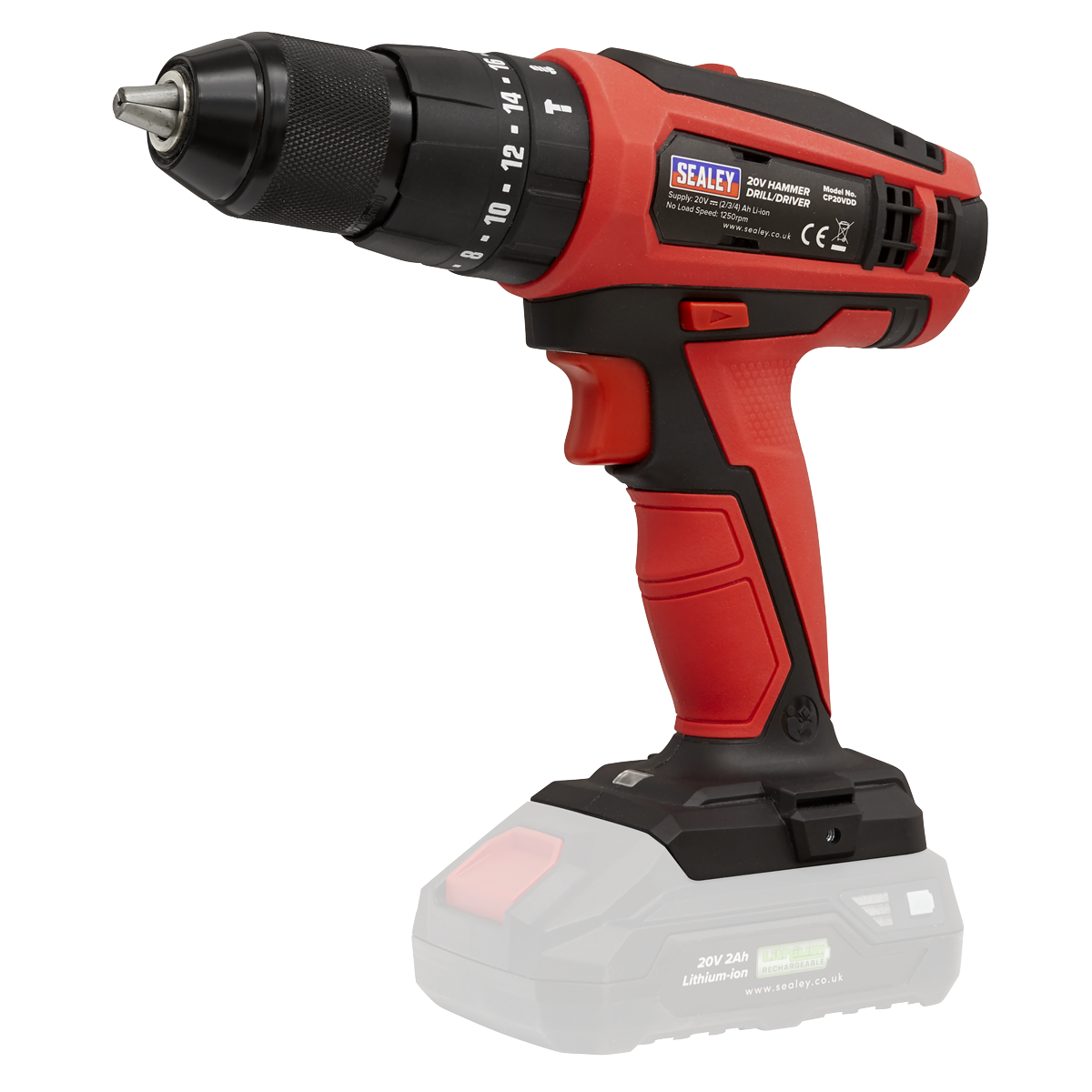 Sealey 2 x SV20 Series Cordless Power Tool Kit 20V - 2 Batteries (CP20VCOMBO12) - Image 4