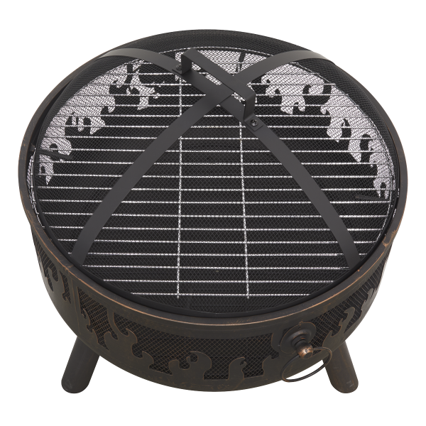 Sealey Dellonda Deluxe Fire Pit Fireplace Outdoor Patio Heater, Cooking Grill & Poker 61cm (DG117) - Image 6