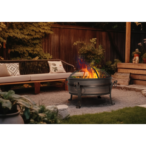 Sealey Dellonda 76cm Deluxe 2-in-1 Outdoor Fire Pit & Coffee Table Antique Bronze Effect (DG42) - Image 2