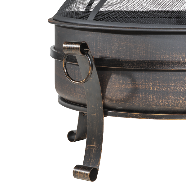 Sealey Dellonda 76cm Deluxe 2-in-1 Outdoor Fire Pit & Coffee Table Antique Bronze Effect (DG42) - Image 5