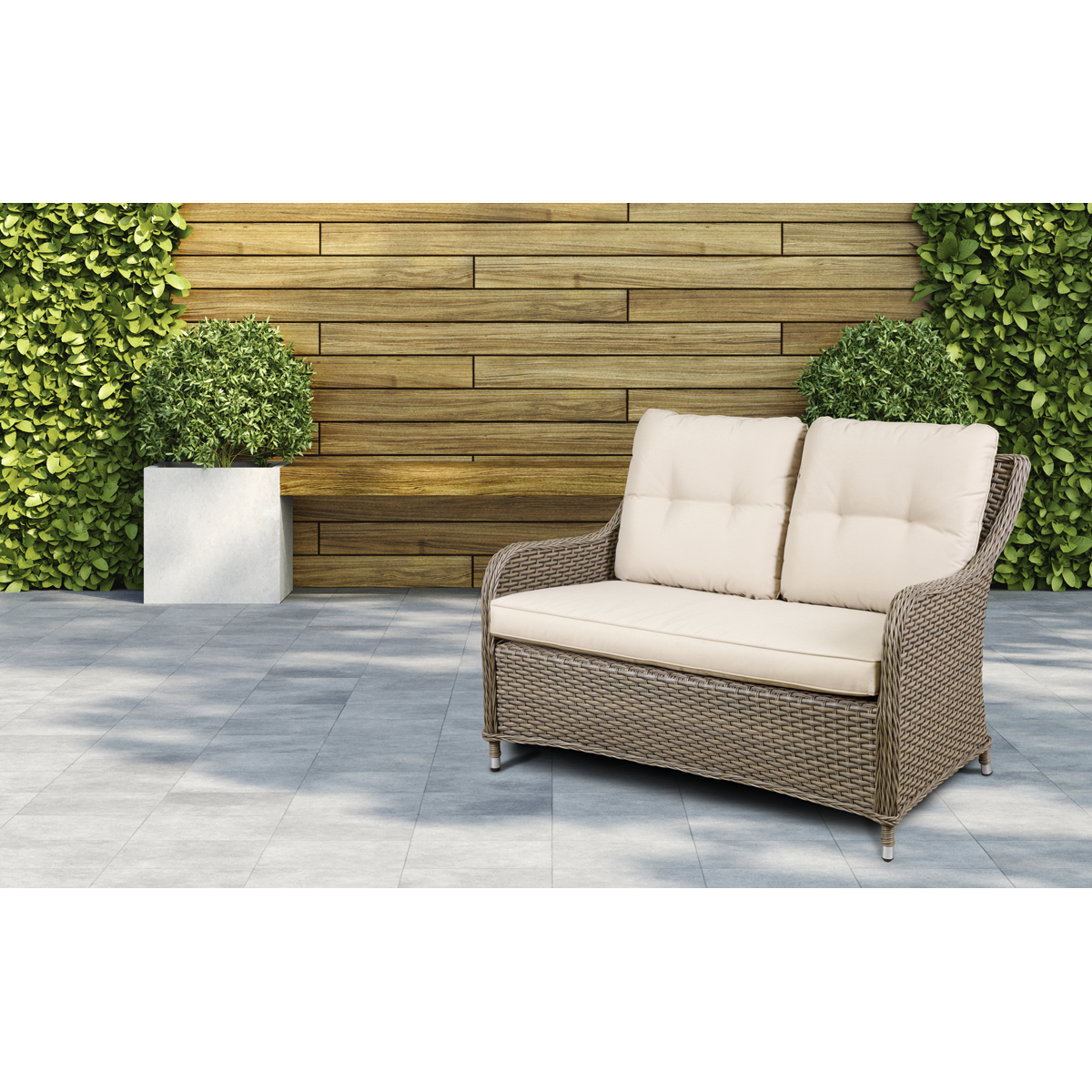 Sealey Dellonda Chester Rattan Wicker Outdoor 2-Seater Sofa (DG70) - Image 4