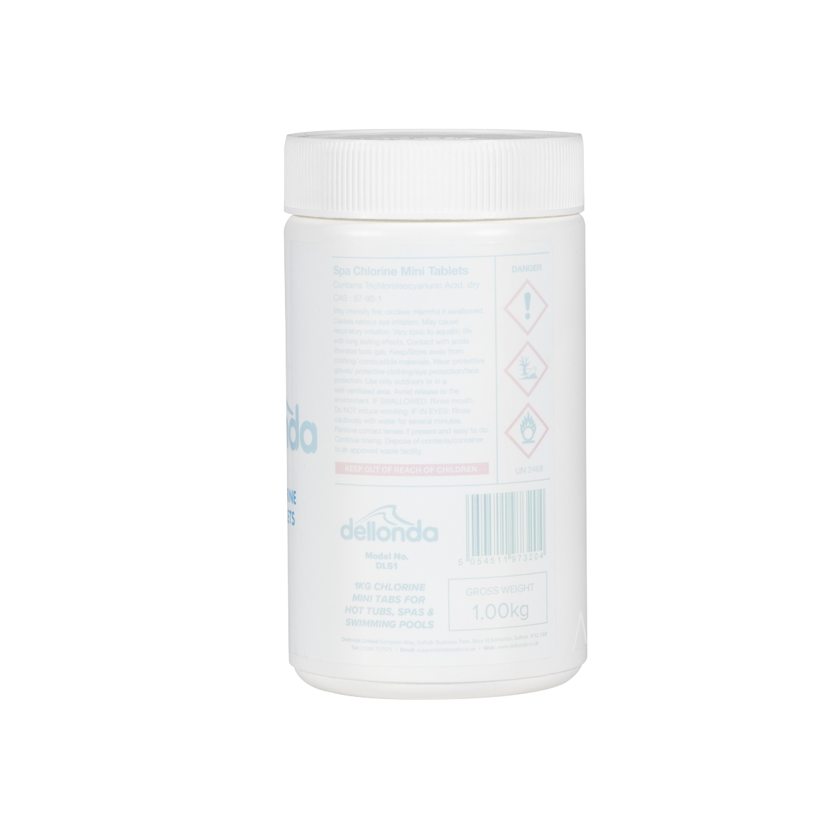 Sealey Dellonda Chlorine Mini Tabs for Hot Tubs/Spas & Swimming Pools 1kg (DL51)