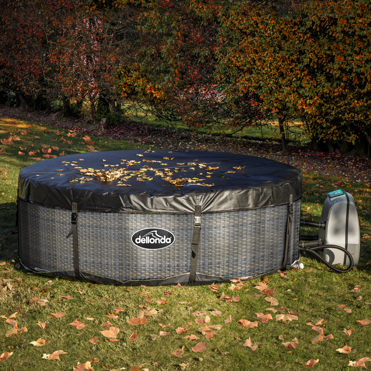 Sealey Dellonda 2-4 Person Inflatable Hot Tub/Spa with Smart Pump - Rattan Effect (DL90) - Image 4