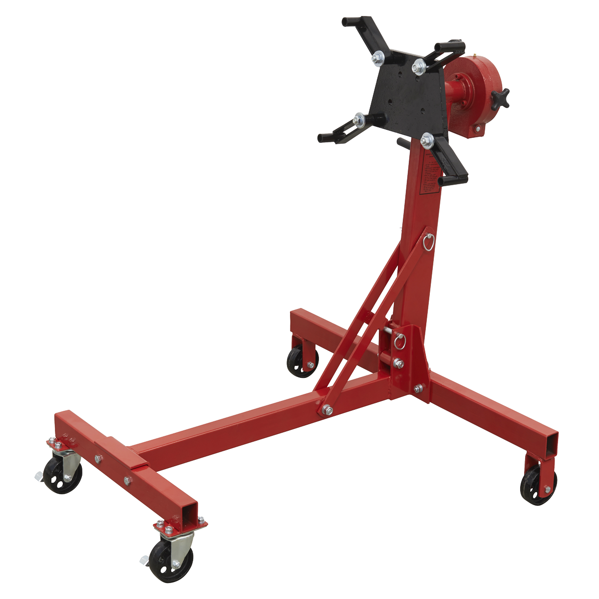 Sealey Folding 360º Rotating Engine Stand with Geared Handle Drive 450kg Capacity (ES480D) - Image 4