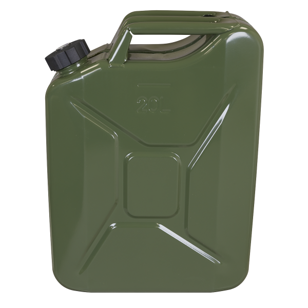 Sealey Screw Cap Metal Jerry Can 20L - Green (JC20SCG) - Image 8