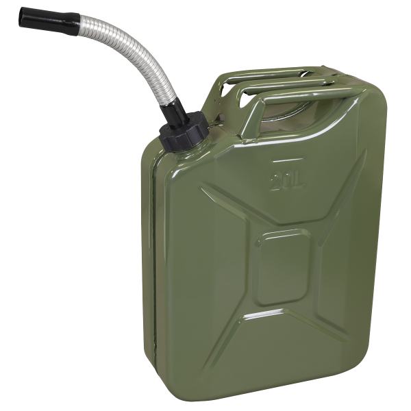 Sealey Screw Cap Metal Jerry Can 20L - Green (JC20SCG) - Image 9