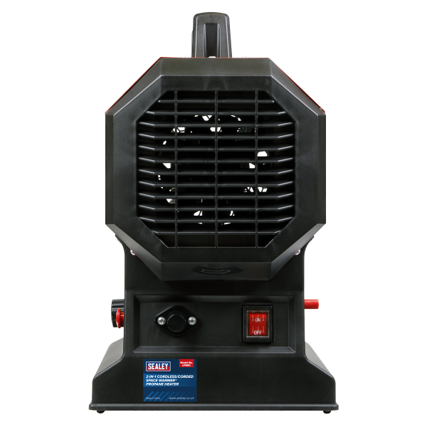 Sealey Space Warmer® Propane Heater 30,000-68,000Btu/hr (9-20kW) 230V with 20V 4Ah Kit (LP69CCOMBO) - Image 6