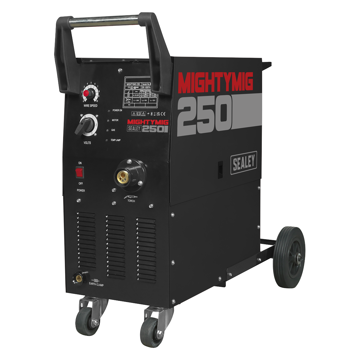 Sealey Professional Gas/Gasless MIG Welder with Euro Torch 250A (MIGHTYMIG250) - Image 2