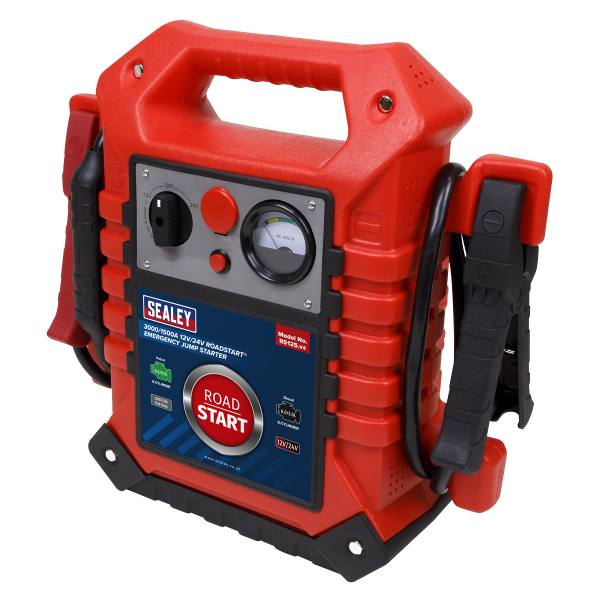 Sealey RoadStart® 12/24V Emergency Jump Starter 3000/1500 Peak Amps (RS125) - Image 10