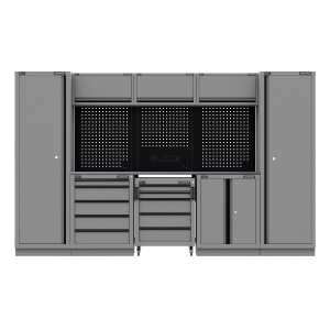 Sealey Superline PRO® Black Edition Storage System with Stainless Worktop 3.24m (APMSBESTACK01SS)