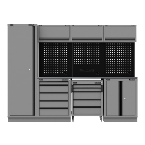 Sealey Superline PRO® Black Edition Storage System with Stainless Worktop 2.64m (APMSBESTACK02SS)