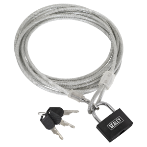 Sealey Motorcycle Cable Lock 3m (SHGCL3)