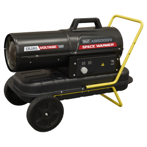 Sealey Dual Voltage Kerosene/Diesel Space Warmer® Heater with Wheels 50,000Btu/hr (AB500DV)