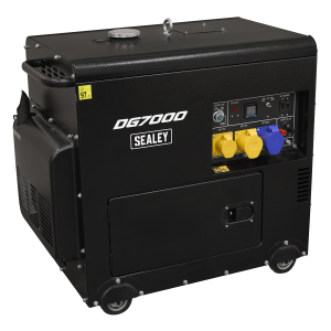 Sealey 7000W Diesel Generator 4-Stroke Engine 110/230V (DG7000)