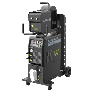 Sealey 500A Professional Gas/Gasless MIG/TIG/MMA Inverter Welder with Portable Wire Feeder & Water Cooler 400V 3ph (POWERMIG500Wi)
