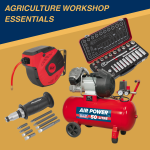Agriculture Workshop Essentials (Compressor, hose kit, socket set, impact driver set)